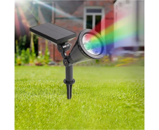 Светильник прожектор Lamper NEW AGE RGB на солнечной батарее, LED монтаж на стену, колышек 602-237 – изображение 8