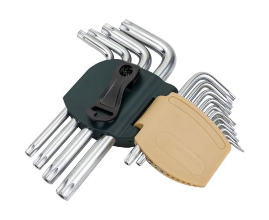 Набор ключей TORX Г-образных длинных с отверстием 15 предметов ROCKFORCE RF-5151LT – изображение 5