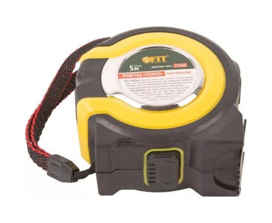 Рулетка FIT ""Техно"" прорезиненный корпус, двойной стопор, 5 м, 25 мм 17266 – изображение 2