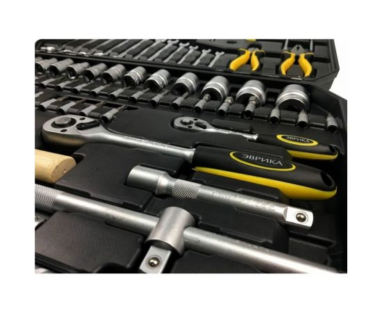 Набор инструмента ЭВРИКА 1/4"", 1/2"" DR, 6-гранный, 101 предмет ER-80001 – изображение 6
