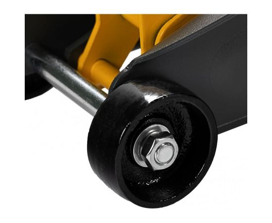 Гидравлический подкатной домкрат Denzel с фиксатором, 2,8 т, 135-385 мм, в кейсе 51156 – изображение 6