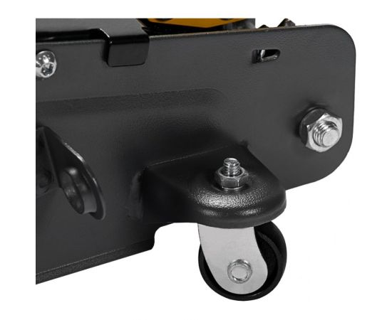 Гидравлический подкатной домкрат Denzel с фиксатором, 2,8 т, 135-385 мм, в кейсе 51156 – изображение 5