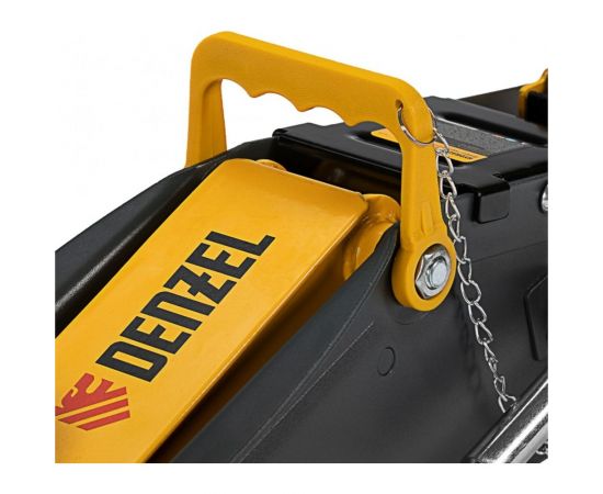 Гидравлический подкатной домкрат Denzel с фиксатором, 2,8 т, 135-385 мм, в кейсе 51156 – изображение 4