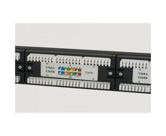 Патч-панель TWIST 19, 1U, 24 порта, RJ-45, cat. 5e, Krone IDC PP-19-1U-IDC-24-C5E-TWCS – изображение 3