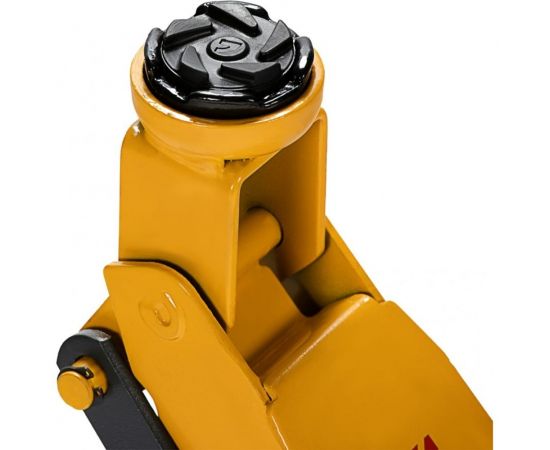 Гидравлический подкатной домкрат Denzel с фиксатором, 2,8 т, 135-385 мм, в кейсе 51156 – изображение 3