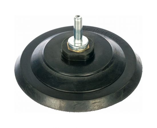 Диск резиновый шлифовальный с липучкой (125 мм; М14) + переходник FIT IT 39624 