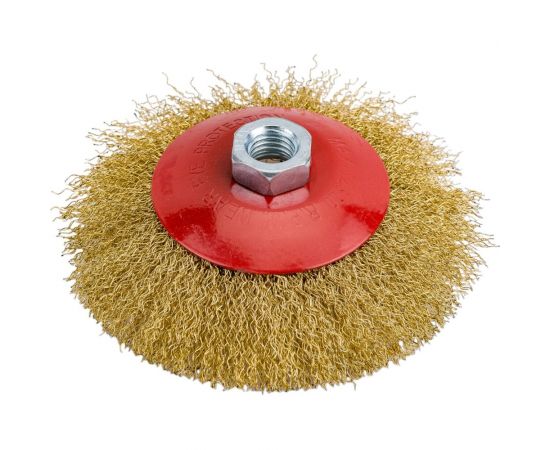 Щетка для МШУ тарелка (115 мм, М14, металлическая проволока) Калибр 00000041866 