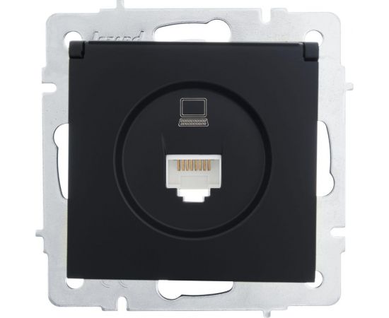 Компьютерная розетка Lezard VESNA чёрный бархат 742-4288-139 