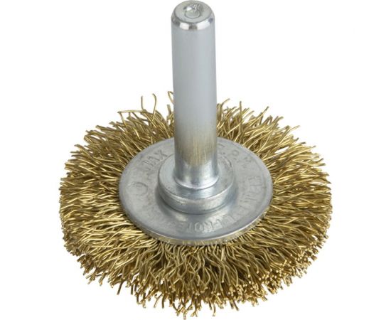 Щетка дисковая волнистая с хвостовиком 100 мм, проволока - латунь 0.30 мм DEBEVER DB80163377 