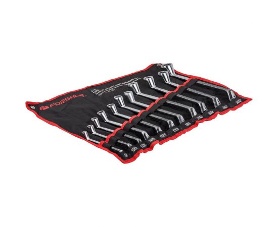 Набор накидных ключей Forsage отогнутых, 11 пр, на полотне F-5114P 