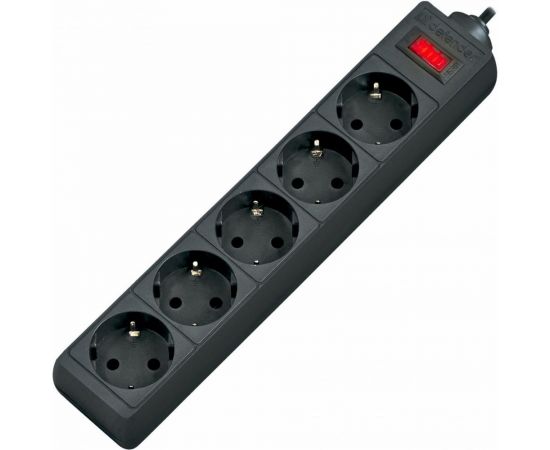 Сетевой фильтр Defender ES 5 5 м, черный, 5 розеток 99486 