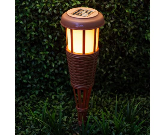 Садовый светильник ЭРА ERASF22-35 Факел бамбук, на солнечной батарее, 90 см, Б0053383 – изображение 3