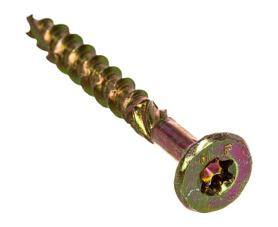 Саморез по дереву HIMTEX проф. желт. потай Torx 25 5x45 200 шт. 05045Fh – изображение 4