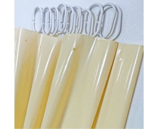 Штора для ванной Мамонтенок Чистолюб полиэтилен, 180x180 см, бежевый MPM8706 – изображение 2