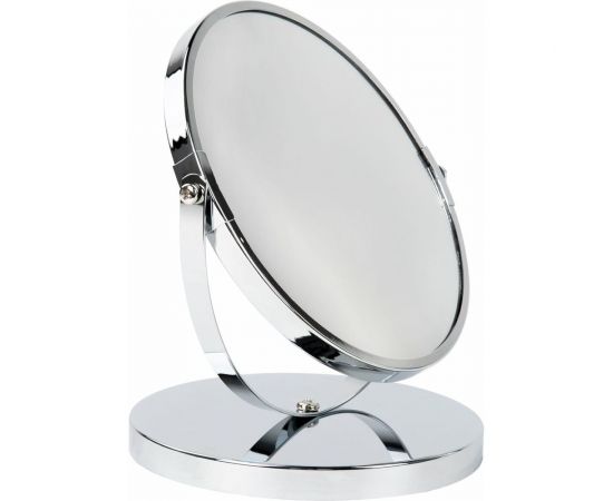 Настольное зеркало BRABIX круглое, диаметр 17 см, двустороннее, с увеличением, металлическая 607422 – изображение 4