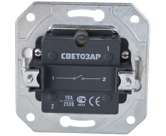 Одноклавишный выключатель с индикатором Светозар_ ЭФФЕКТ, SV-54431-B – изображение 2