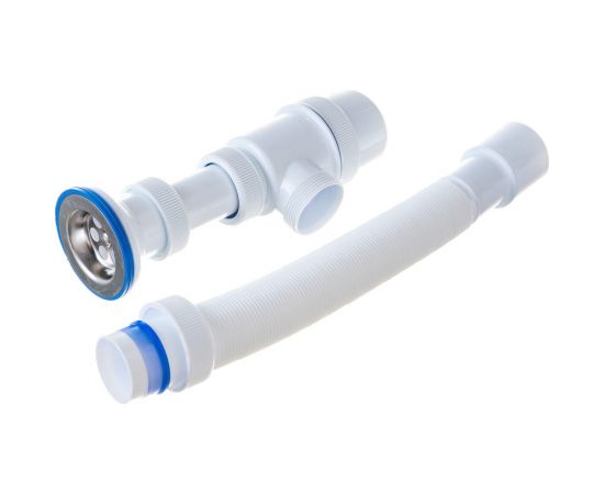 Сифон VIRPLAST "Элит" 1x40 мм с нержавеющей чашкой D70 мм и с гофротрубой L8 30986170 – изображение 7