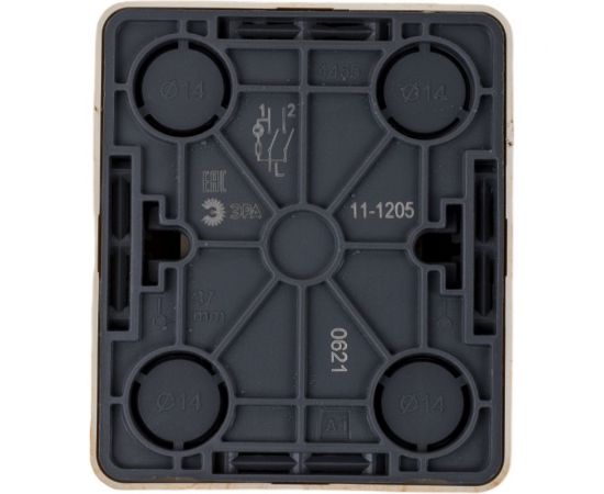 Двойной выключатель с подсветкой ЭРА 11-1205-11 10АХ-250В, IP20, открытой установки, Эксперт, сосна Б0020668 – изображение 4