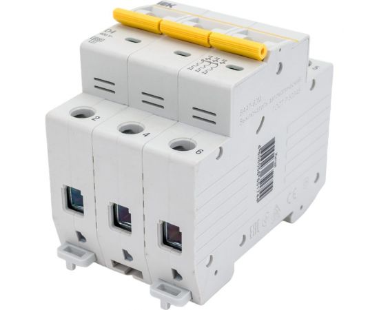 Автоматический выключатель IEK ВА47-60M 3Р 4А 6кА D MVA31-3-004-D – изображение 3
