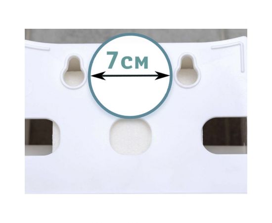 Полка для туалета Berossi Mira снежно-белый, салатовый, пластик, 260x120x123 мм АС 25001382 – изображение 2