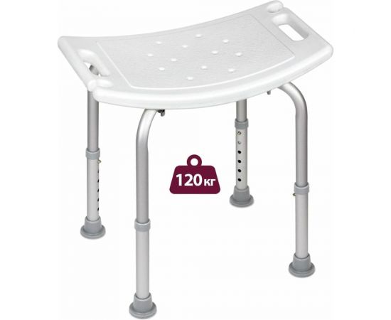 Стул-сиденье для купания в душе и ванной BRABIX Титан прямоугольный, регулировка высоты ножек под любой рост 532620 – изображение 4