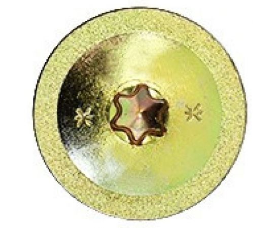 Саморез по дереву HIMTEX проф. желт. тарельчатая голова Torx 30, 6х50, 100 шт. 06050Wh – изображение 2