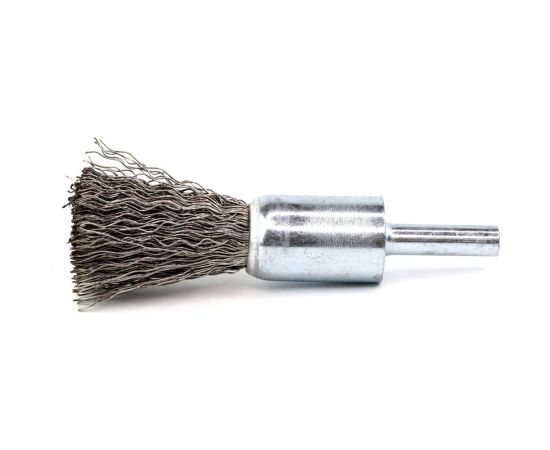 Щетка для дрели концевая 17 мм, с хв-м 6 мм, гофрированная нержавеющая сталь 0.30 мм 13-043 EuroBrush EB-E17SS1 – изображение 3