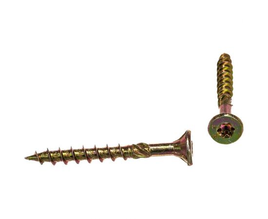 Саморез по дереву HIMTEX проф. желт. потай Torx 25 5x45 200 шт. 05045Fh – изображение 3