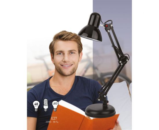 Настольный светильник ЭРА N-214-E27-40W-W белый Б0035069 – изображение 2