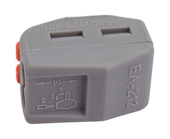 Универсальная монтажная клемма General Lighting Systems GTER1-02 2-проводная упаковка 50 штук 2500 800481 – изображение 5