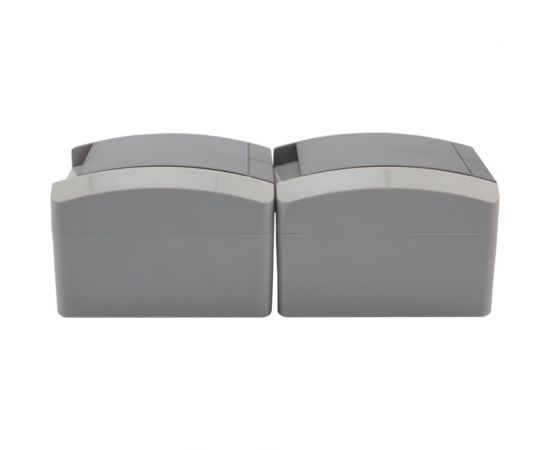 Двойная накладная розетка KRANZ керамика, вертикальный блок с/з IP54 16А серая KR-78-0616 – изображение 4