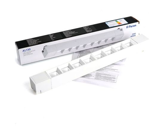 Светодиодный трековый однофазный светильник FERON AL130 на шинопровод 20W 4000K 60 градусов белый 48371 – изображение 8
