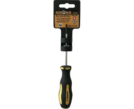 Крестовая отвертка NIKONA шестигранная Cr-V, PH 0x75 мм 22-620 