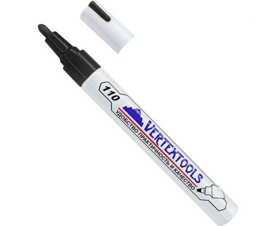 Строительный маркер-краска vertextools черный 0020-02 