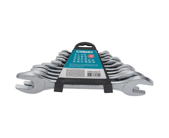 Набор гаечных ключей СИБИН 12 шт, 6 - 32 мм 27014-H12 