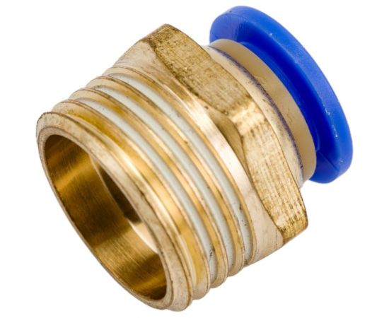 Фитинг цанговый прямой металлический 10 мм, внешняя резьба 1/2"" Pegas pneumatic 5207 