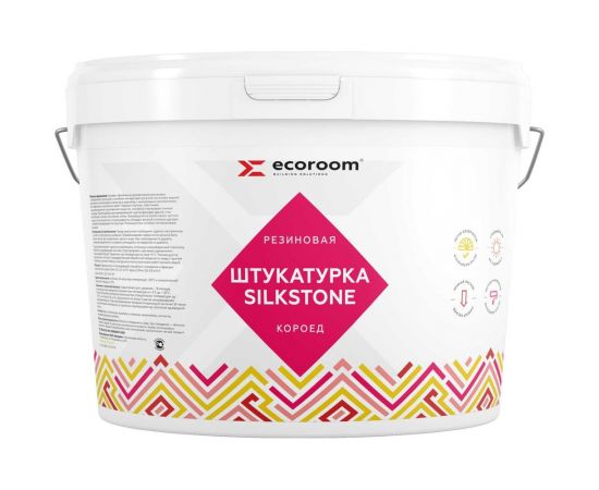 Резиновая штукатурка ECOROOM SilkStone Короед белый, 16 кг Е-Шт-13972/16 
