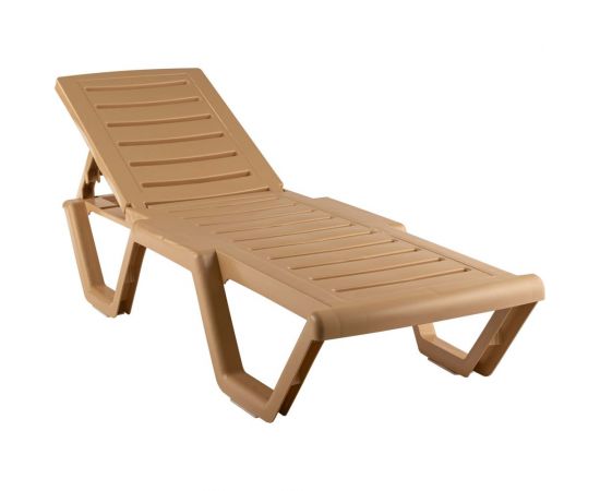 Лежак Garden story Атлант пластик бежевый 4379-GS 