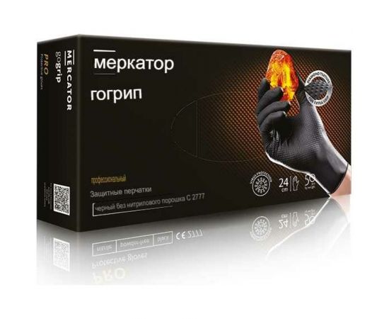 Профессиональные нитриловые перчатки gogrip, черные, размер XL, 25 пар RP30023005_0001 