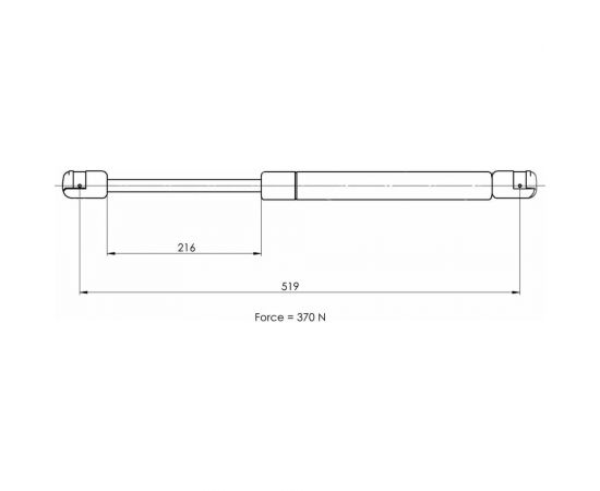 Амортизатор крышки багажника для автомобиля Renault Sandero TRIALLI GS 0918 – изображение 2