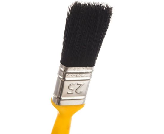 Флейцевая кисть для эмалей и красок на основе растворителей искусственная щетина Р1 25х12мм Мелодия цвета 66025 – изображение 3