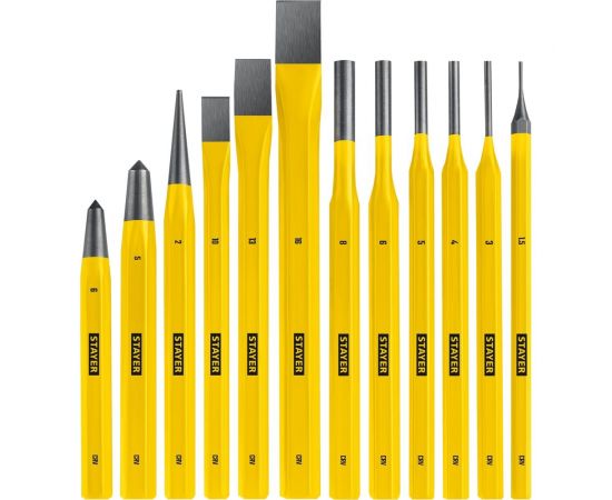 Набор зубил и кернеров STAYER Hercules 12 предметов 21077-H12 – изображение 3