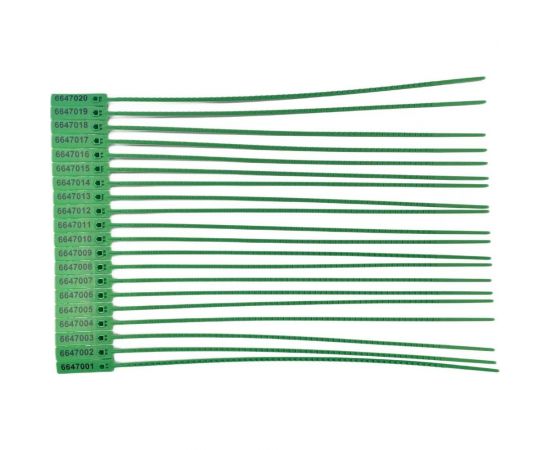 Номерная пластиковая пломба ТПК Технологии Контроля экотрэк 255 мм (цвет: зеленый) 1000 шт 24194 – изображение 2