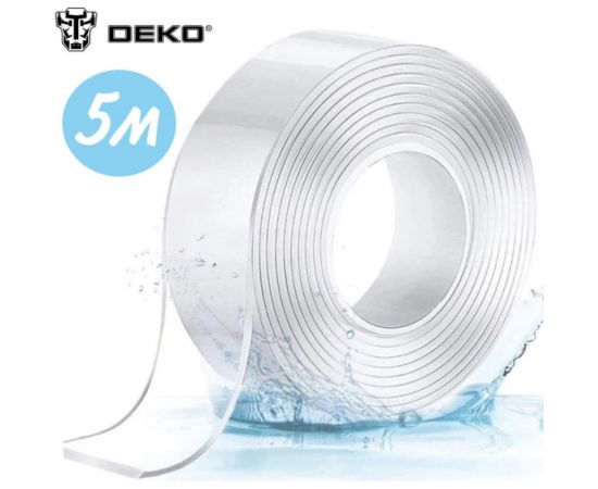 Двухсторонняя клейкая лента DEKO 5 м DKT05 041-0217 – изображение 3