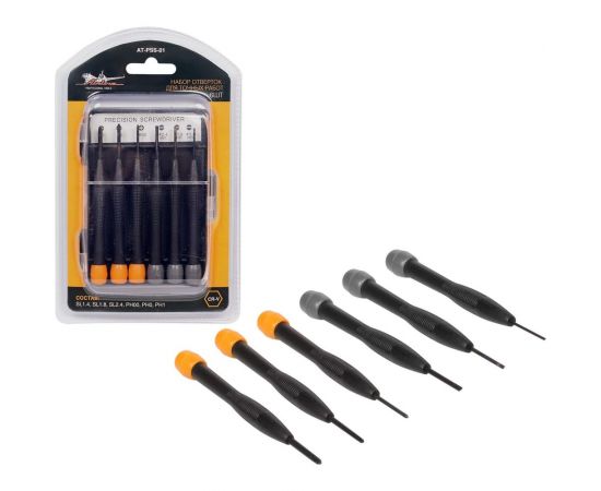 Набор отвёрток для точных работ Airline 6 шт, в пластиковом футляре AT-PSS-01 – изображение 2