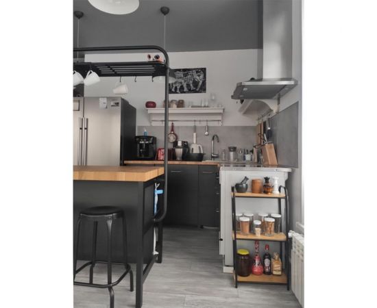 Напольный стеллаж UniStor FLORA 3 яруса, из стали и натурального бамбука 210624 – изображение 3