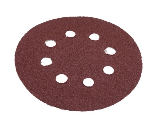 Круг абразивный под липучку (5 шт; 125 мм; Р80; 8 отверстий) BOHRER 52112608 – изображение 3