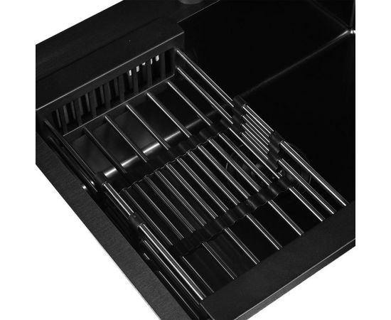 Кухонная мойка из нержавеющей стали WISENT ws36050b с pvd покрытием (60x50 см) с раздвижным коландером и дозатором WS36050B/W302644B/W405B/WGER010 – изображение 2