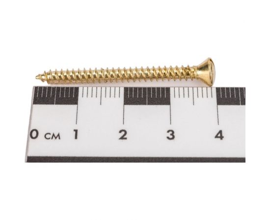 Саморез для выключателя/изолятора МЕЗОНИНЪ цвет - латунь GE30002-30 – изображение 2