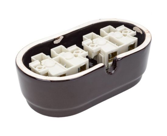 Двухместная керамическая розетка Interior Electric шоколад, серия ""АРБАТ"" РК2002 – изображение 2